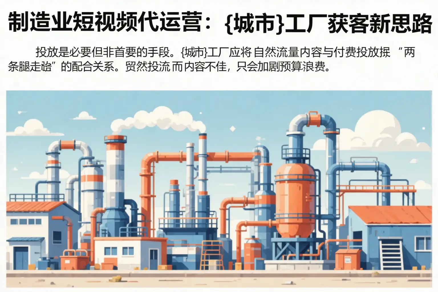 制造业短视频代运营:李沧工厂获客新思路